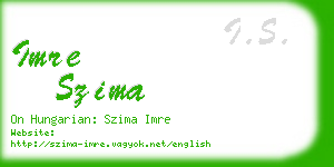 imre szima business card